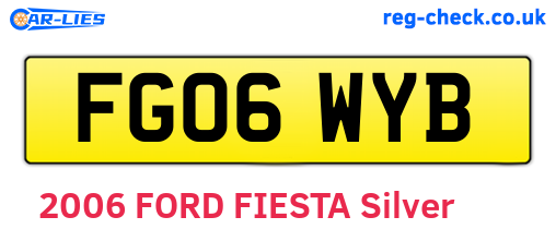 FG06WYB are the vehicle registration plates.