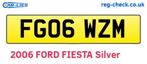 FG06WZM are the vehicle registration plates.