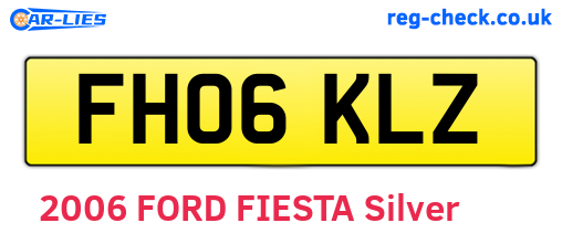 FH06KLZ are the vehicle registration plates.