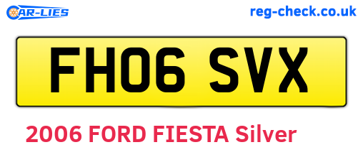 FH06SVX are the vehicle registration plates.