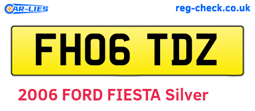 FH06TDZ are the vehicle registration plates.
