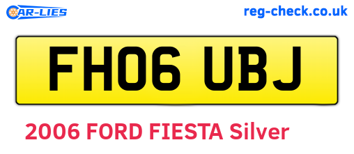 FH06UBJ are the vehicle registration plates.