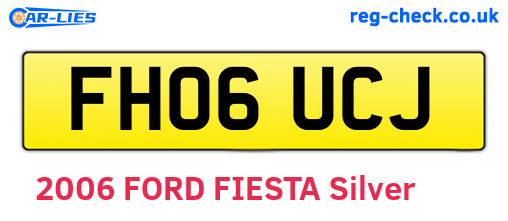 FH06UCJ are the vehicle registration plates.