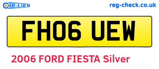 FH06UEW are the vehicle registration plates.