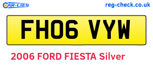 FH06VYW are the vehicle registration plates.