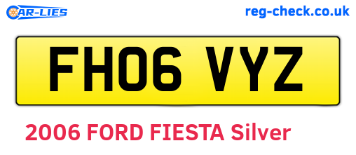 FH06VYZ are the vehicle registration plates.