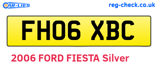 FH06XBC are the vehicle registration plates.