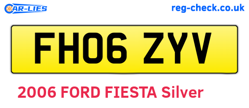 FH06ZYV are the vehicle registration plates.