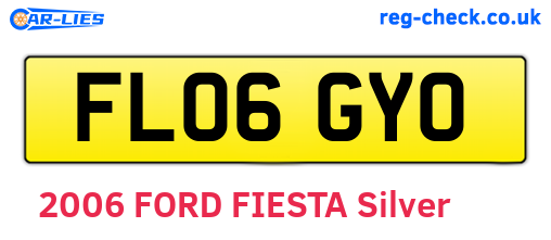 FL06GYO are the vehicle registration plates.