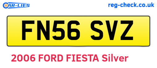 FN56SVZ are the vehicle registration plates.