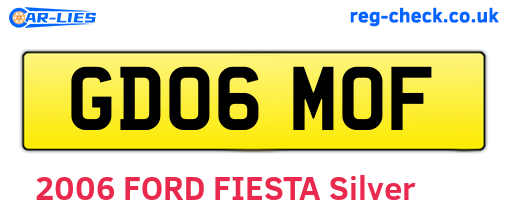 GD06MOF are the vehicle registration plates.