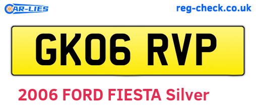 GK06RVP are the vehicle registration plates.