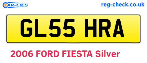 GL55HRA are the vehicle registration plates.