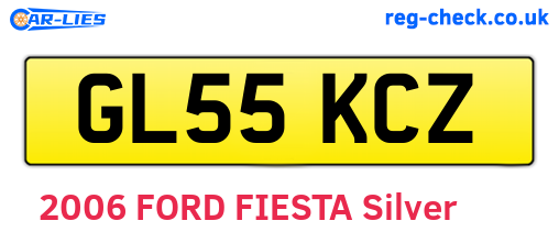 GL55KCZ are the vehicle registration plates.