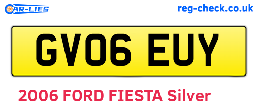 GV06EUY are the vehicle registration plates.