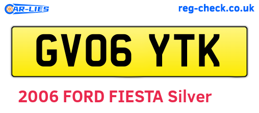 GV06YTK are the vehicle registration plates.
