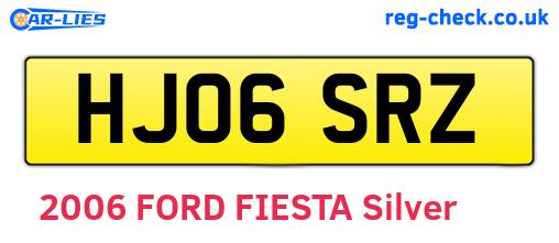HJ06SRZ are the vehicle registration plates.