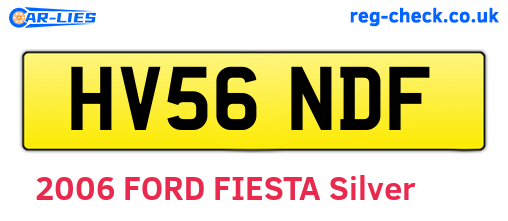 HV56NDF are the vehicle registration plates.