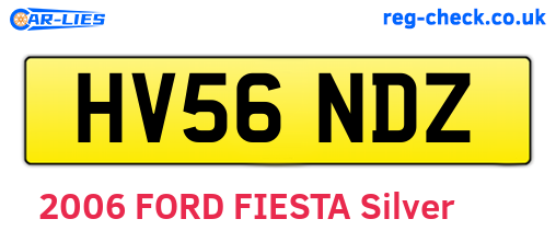 HV56NDZ are the vehicle registration plates.