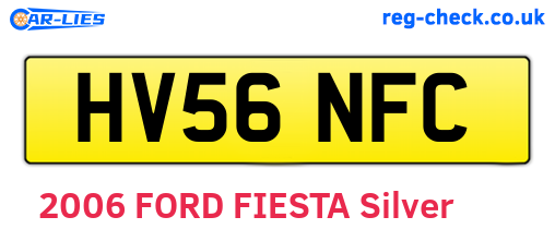 HV56NFC are the vehicle registration plates.