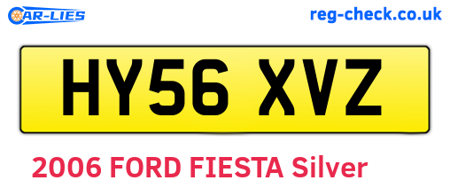HY56XVZ are the vehicle registration plates.