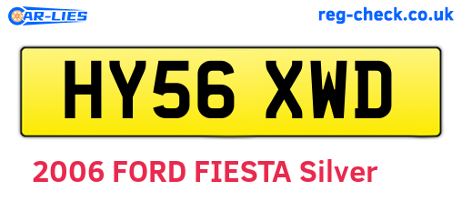 HY56XWD are the vehicle registration plates.
