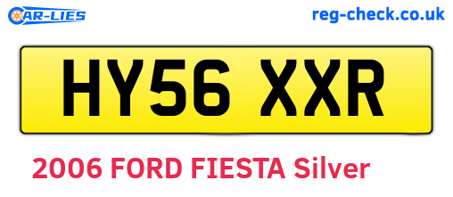 HY56XXR are the vehicle registration plates.
