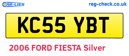 KC55YBT are the vehicle registration plates.