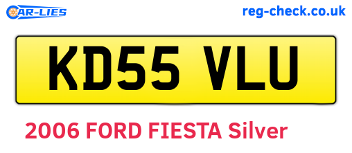 KD55VLU are the vehicle registration plates.