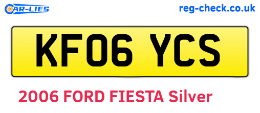 KF06YCS are the vehicle registration plates.