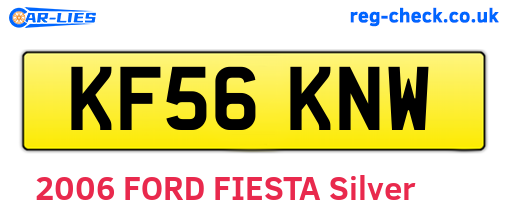 KF56KNW are the vehicle registration plates.