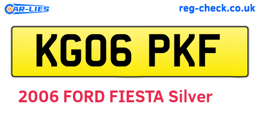 KG06PKF are the vehicle registration plates.