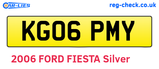 KG06PMY are the vehicle registration plates.