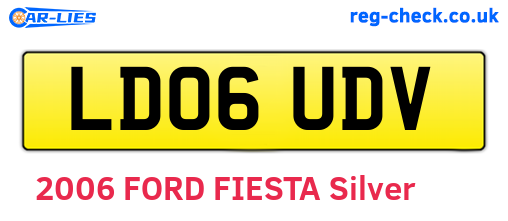 LD06UDV are the vehicle registration plates.
