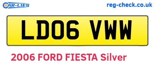 LD06VWW are the vehicle registration plates.