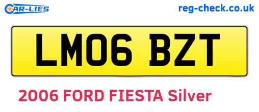 LM06BZT are the vehicle registration plates.