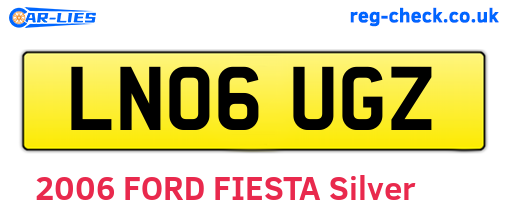 LN06UGZ are the vehicle registration plates.