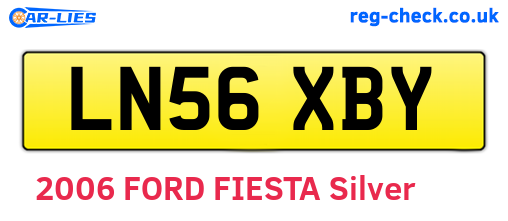 LN56XBY are the vehicle registration plates.