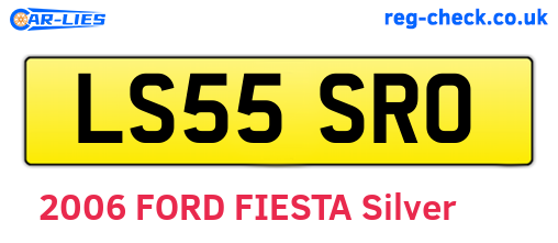 LS55SRO are the vehicle registration plates.