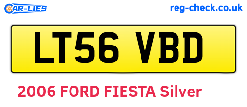LT56VBD are the vehicle registration plates.