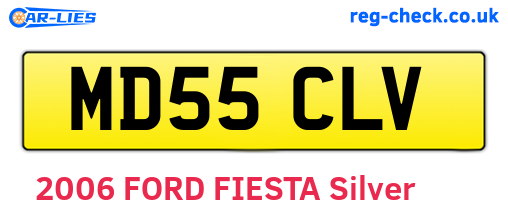 MD55CLV are the vehicle registration plates.
