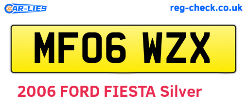 MF06WZX are the vehicle registration plates.