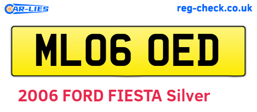 ML06OED are the vehicle registration plates.