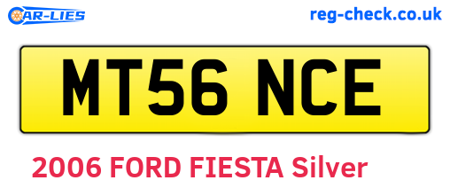 MT56NCE are the vehicle registration plates.