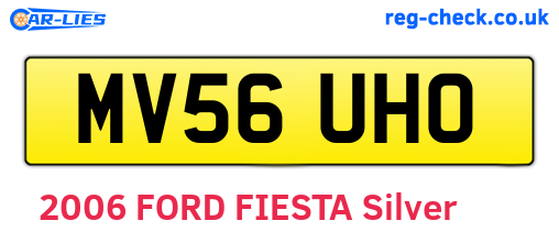 MV56UHO are the vehicle registration plates.