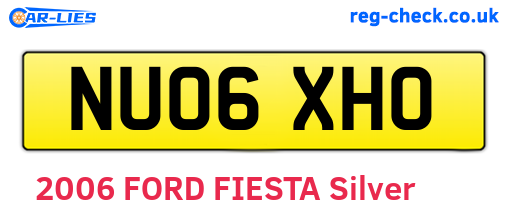 NU06XHO are the vehicle registration plates.