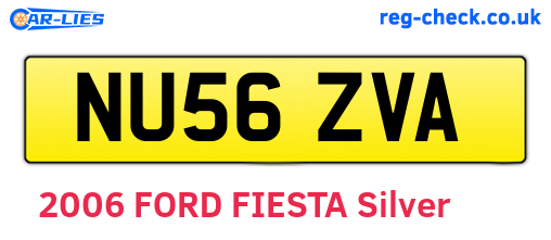 NU56ZVA are the vehicle registration plates.