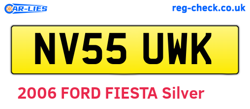 NV55UWK are the vehicle registration plates.
