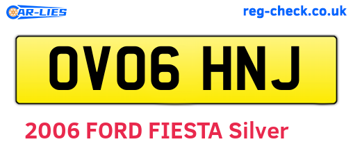 OV06HNJ are the vehicle registration plates.