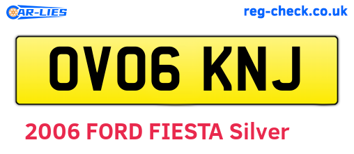 OV06KNJ are the vehicle registration plates.